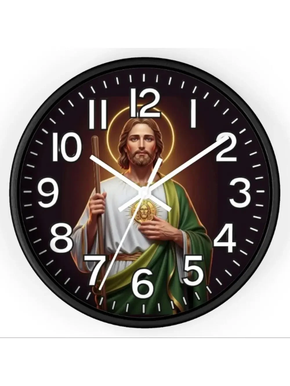 San Judas Tadeo Glow In The Dark Wall Clock New!